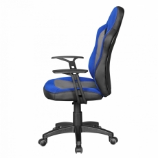 Detská kancelárska stolička Speedy, syntetická koža, modrá - 5