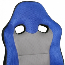 Detská kancelárska stolička Speedy, syntetická koža, modrá - 7