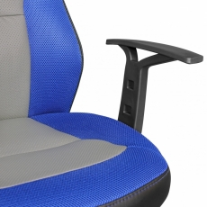 Detská kancelárska stolička Speedy, syntetická koža, modrá - 8