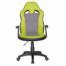Detská kancelárska stolička Speedy, syntetická koža, zelená - 1