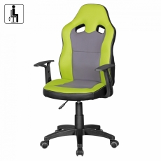 Detská kancelárska stolička Speedy, syntetická koža, zelená - 3