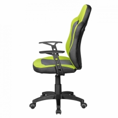 Detská kancelárska stolička Speedy, syntetická koža, zelená - 4