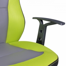 Detská kancelárska stolička Speedy, syntetická koža, zelená - 7