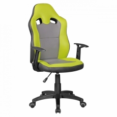 Detská kancelárska stolička Speedy, syntetická koža, zelená - 8