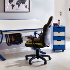 Detská kancelárska stolička Speedy, syntetická koža, zelená - 2