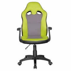 Detská kancelárska stolička Speedy, syntetická koža, zelená