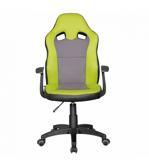 Detská kancelárska stolička Speedy, syntetická koža, zelená