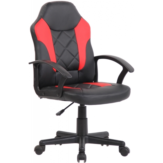 Detská kancelárska stolička Tafo, čierna / červená - 1