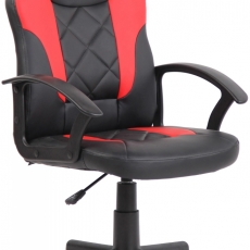 Detská kancelárska stolička Tafo, čierna / červená - 1
