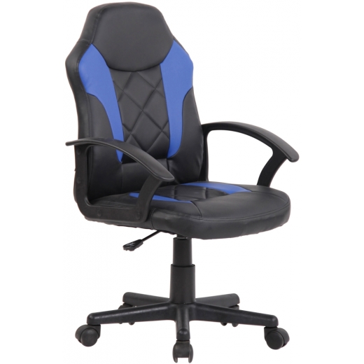 Detská kancelárska stolička Tafo, čierna / modrá - 1