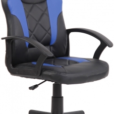 Detská kancelárska stolička Tafo, čierna / modrá - 1