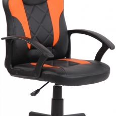 Detská kancelárska stolička Tafo, čierna / oranžová - 1