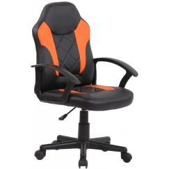 Detská kancelárska stolička Tafo, čierna / oranžová