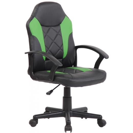 Detská kancelárska stolička Tafo, čierna / zelená - 1