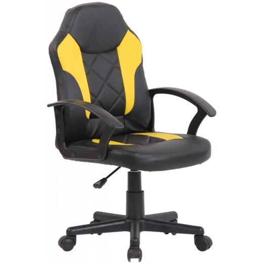 Detská kancelárska stolička Tafo, čierna / žltá - 1