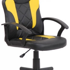 Detská kancelárska stolička Tafo, čierna / žltá - 1