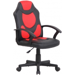 Dětská kancelářská židle Adale, černá / červená