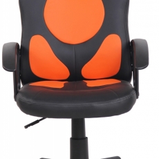 Dětská kancelářská židle Adale, černá / oranžová - 2