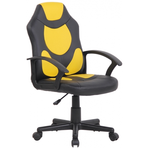 Dětská kancelářská židle Adale, černá / žlutá - 1