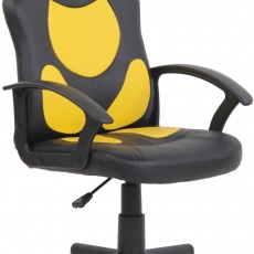 Dětská kancelářská židle Adale, černá / žlutá - 1