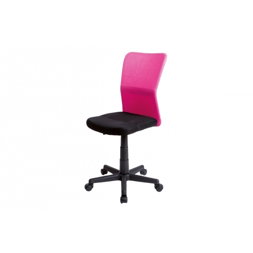 Dětská kancelářská židle Anna, černá/růžová - 1
