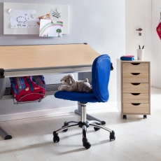 Dětská kancelářská židle Anna, síťovina, modrá - 3