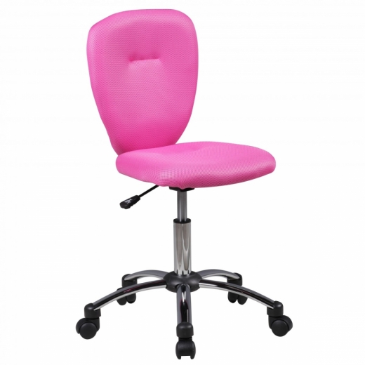 Dětská kancelářská židle Anna, síťovina, růžová - 1