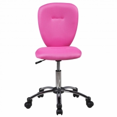 Dětská kancelářská židle Anna, síťovina, růžová - 4