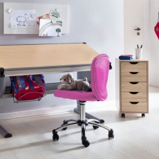 Dětská kancelářská židle Anna, síťovina, růžová - 3