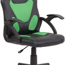 Dětská kancelářská židle Dano, černá / zelená - 1