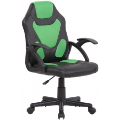 Dětská kancelářská židle Dano, černá / zelená
