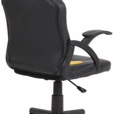 Dětská kancelářská židle Dano, černá / žlutá - 4
