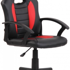 Dětská kancelářská židle Femes, černá / červená - 1