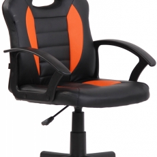 Dětská kancelářská židle Femes, černá / oranžová - 1
