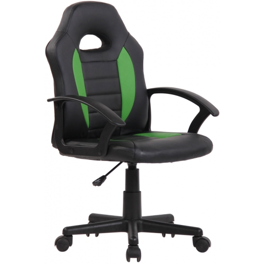 Dětská kancelářská židle Femes, černá / zelená - 1