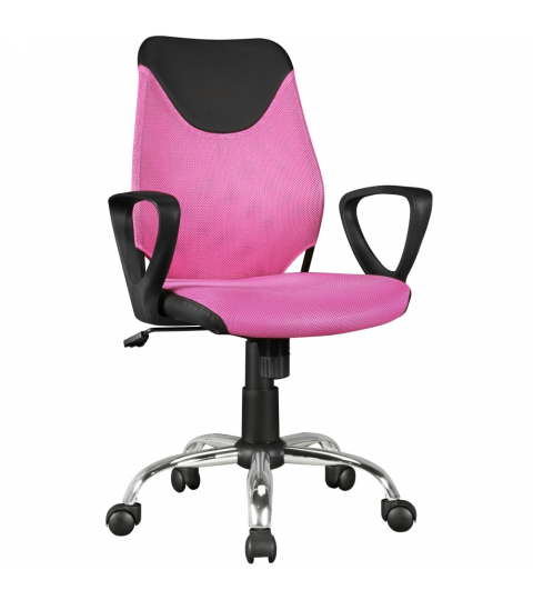 Dětská kancelářská židle Kika, síťovina, růžová