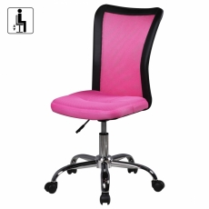 Dětská kancelářská židle Lucas, síťovina, růžová - 3