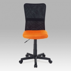 Dětská kancelářská židle Rufin, oranžová/černá - 2