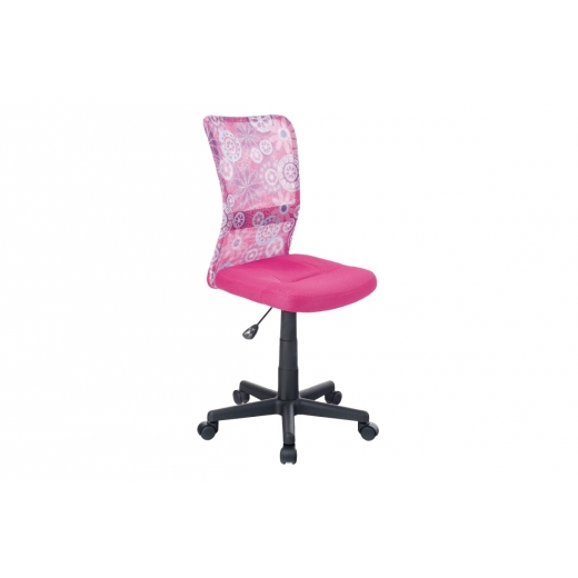 Dětská kancelářská židle Rufin, růžová/motiv - 1