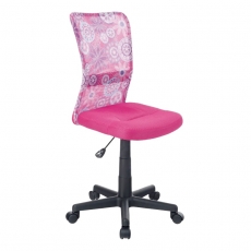 Dětská kancelářská židle Rufin, růžová/motiv - 1