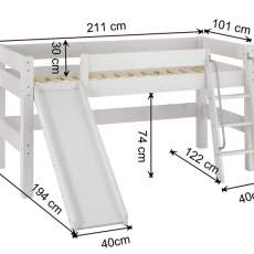 Dětská patrová postel se skluzavkou Lars - 4