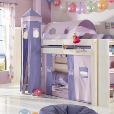 Detská poschodová posteľ s regálom Korunka - 1