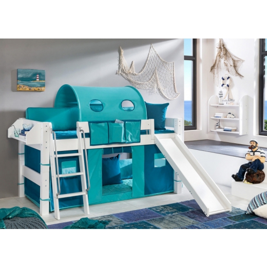 Detská poschodová posteľ so šmýkalkou Námorník - 1