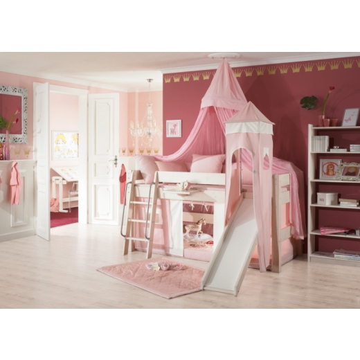 Detská poschodová posteľ so šmýkalkou Princezná - 1