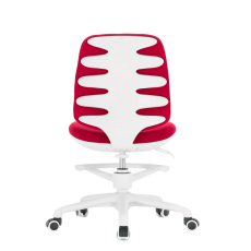 Detská stolička Candy, textil, biely podstavec, červená farba - 3