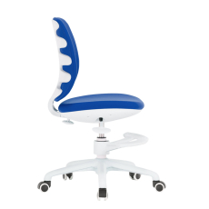 Detská stolička Candy, textil, biely podstavec, modrá farba - 3
