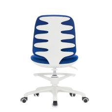 Detská stolička Candy, textil, biely podstavec, modrá farba - 4