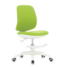 Detská stolička Candy, textil, biely podstavec, zelená farba - 2