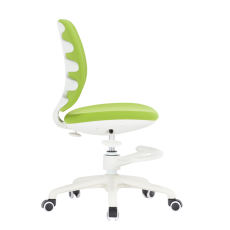 Detská stolička Candy, textil, biely podstavec, zelená farba - 3