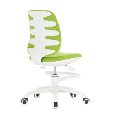 Detská stolička Candy, textil, biely podstavec, zelená farba - 4
